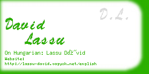 david lassu business card